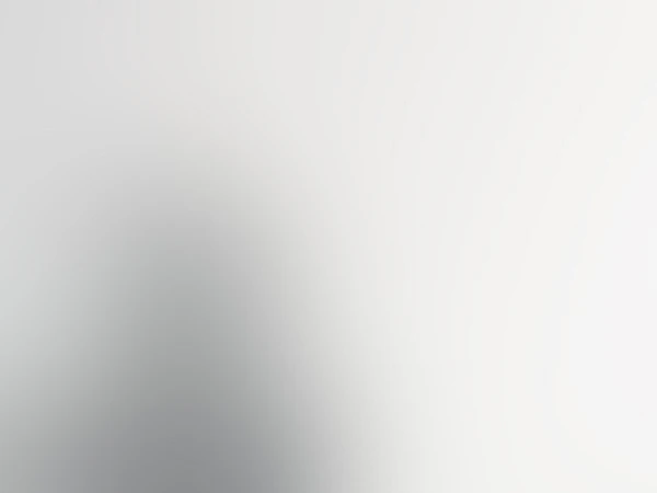 Das Bild zeigt eine unscharfe, minimalistische Darstellung, vermutlich einer Person oder eines Objekts in einer hellen, einfarbigen Umgebung.